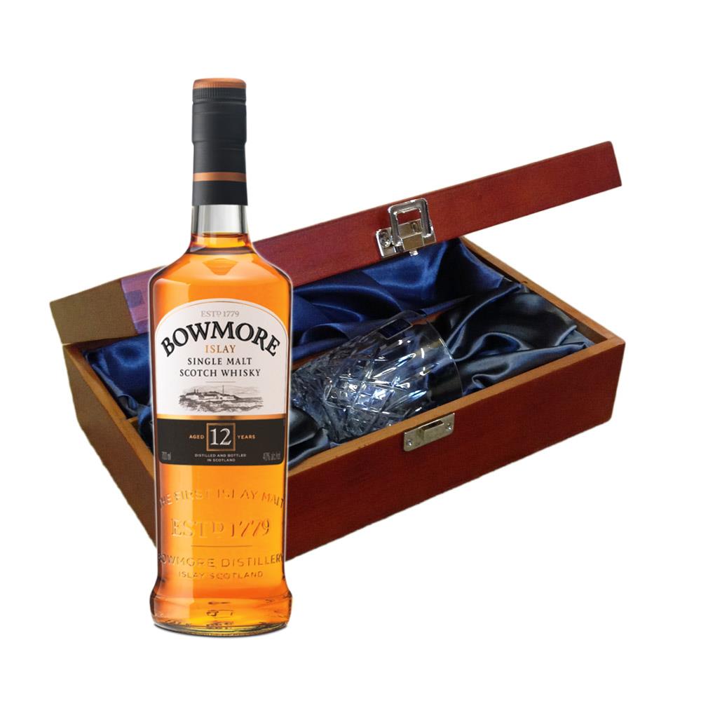 Bowmore 12 Year Old Single Malt Whisky In Luxury Box With Royal Scot Glass
